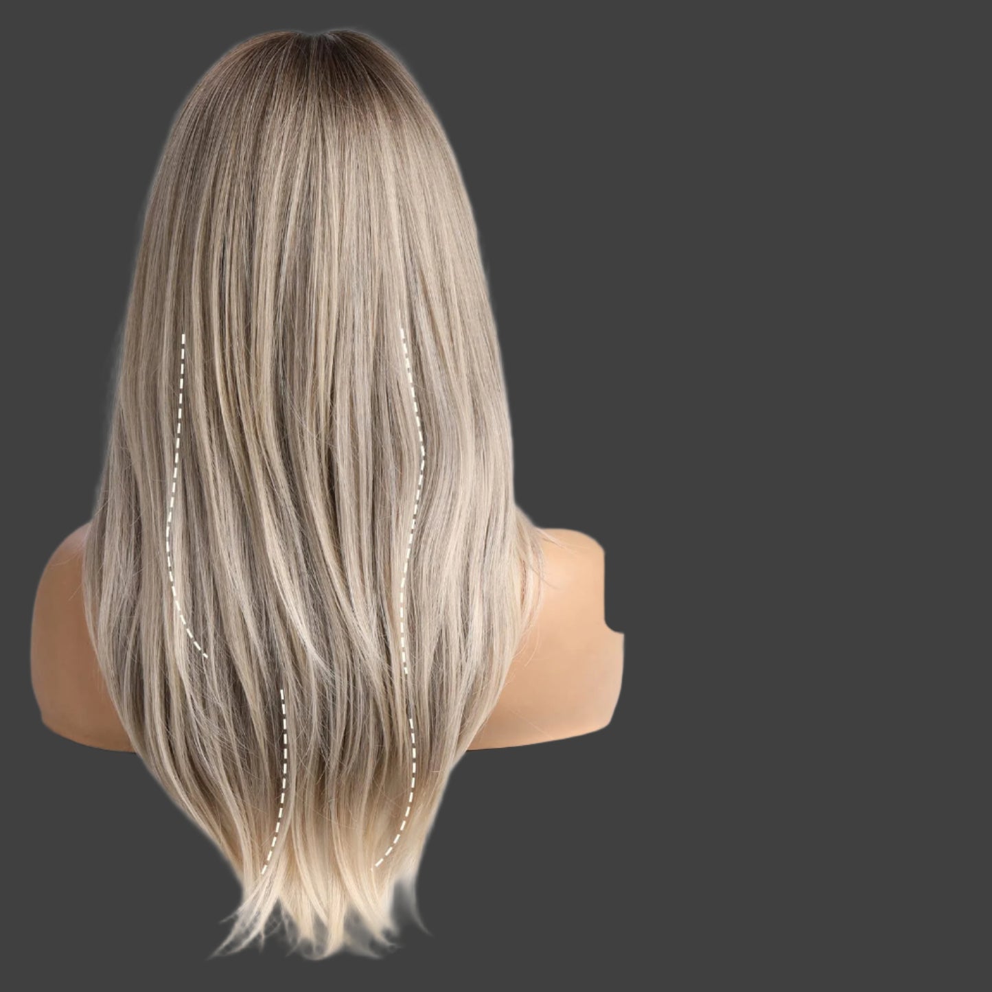 AKA DAINA. Blonde Wigs Long Curly Wigs Shoulder Length Heat Resistant Synthetic Wigs for Women with Bangs
