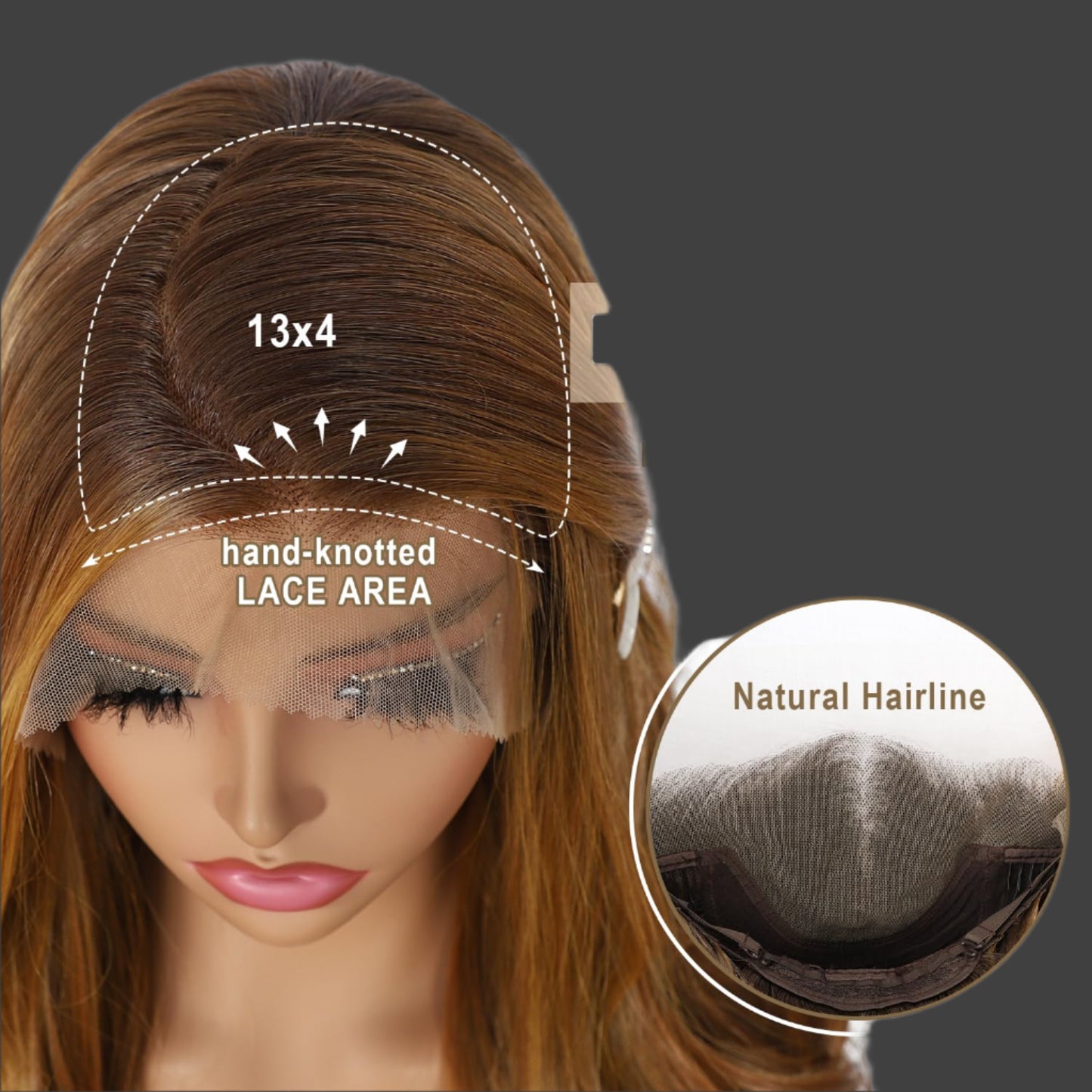 AKA TAURUS. Honey Blonde Lace Front Wig 13x4 Pre Plucked Body Wave Synthetic Lace Front Wig for Women Highlight Heat Resistant Hair 22 Inch Daily Use