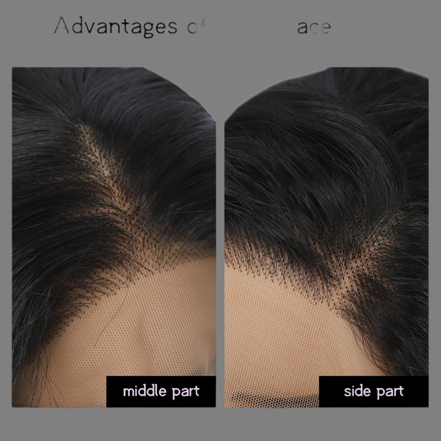 AKA NANCY. Straight Lace Front Wig 13x4 Natural Black Synthetic Lace Front Yaki Straight layered Wigs Middle Heat Resistant Hair Cosplay Daily Party Wig Natural Looking 20 Inch