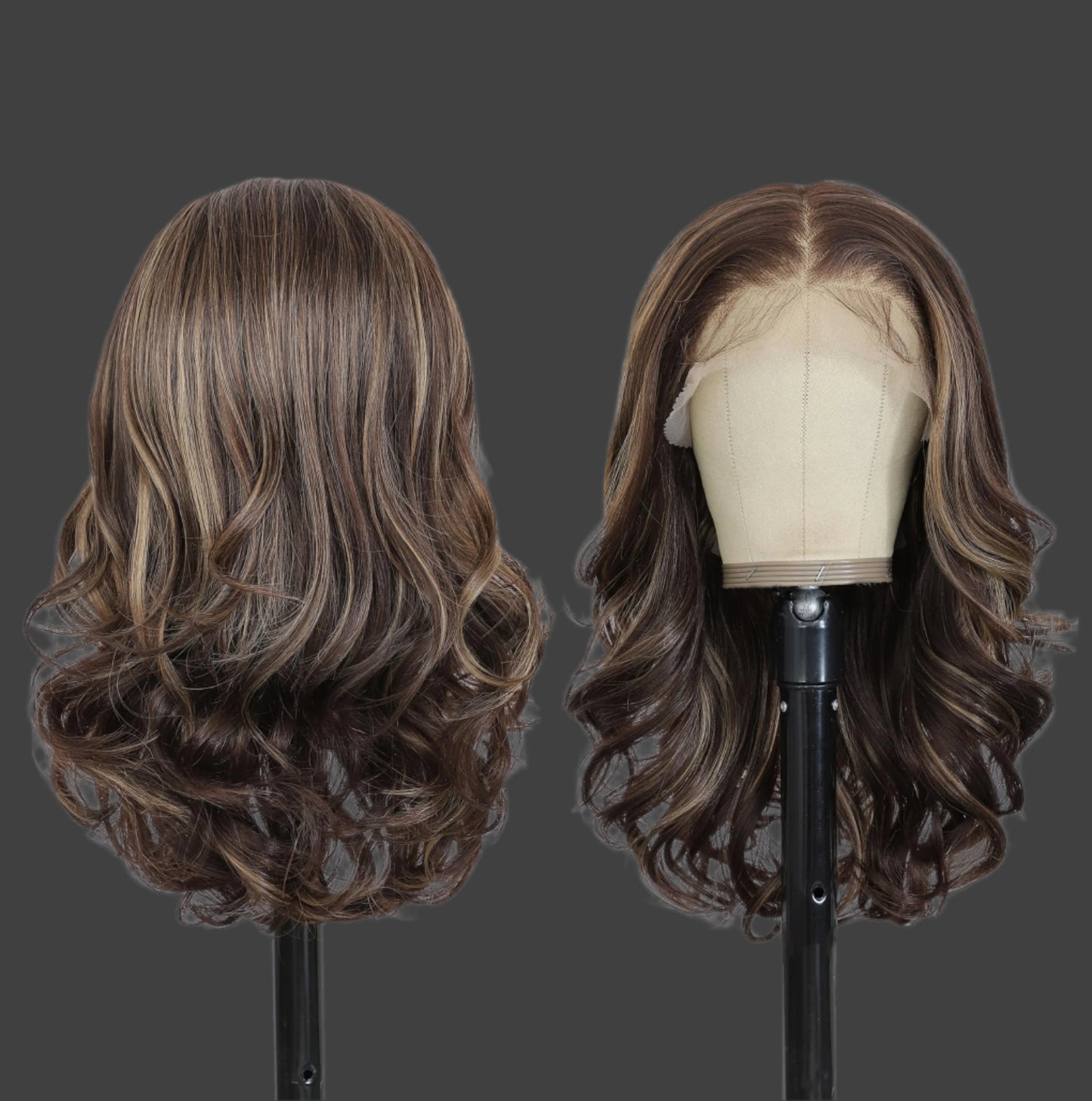 Ombre Platinum Blonde 13×6 HD Lace Front Wigs Synthetic Glueless Pre Layered