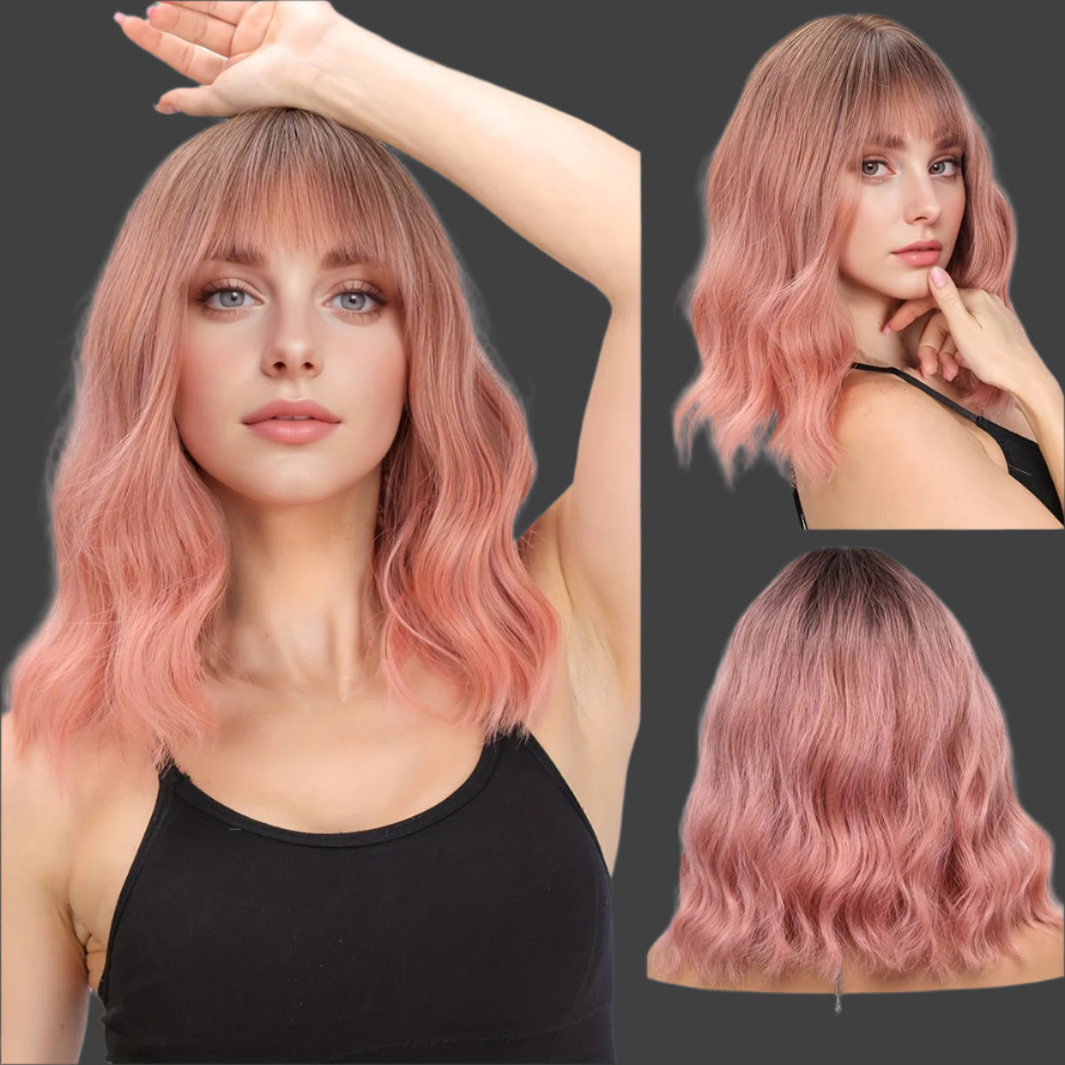 14 inch curly hair charm wig, relaxed and fashionable curly style, charming women's headwear suitable for daily or role-playing use halloween