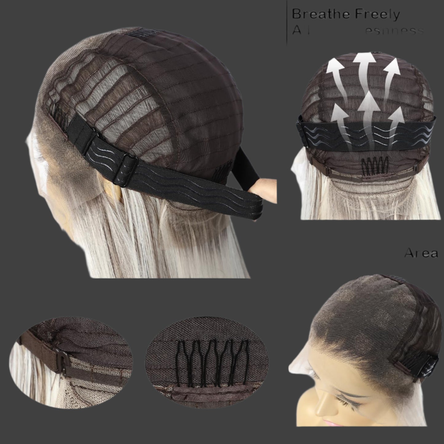 AKA:  LYDIA FALL AND LYDIA BLONDE.  13×6 Straight Synthetic Lace Front WigHighlight Wig Ombre Platinum Blonde Wigs with Brown Pre-plucked Hairline Heat Resistant Wig for Daily Use 26 Inches