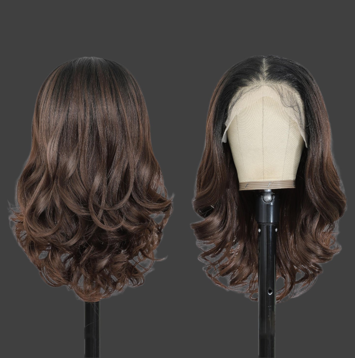 Ombre Platinum Blonde 13×6 HD Lace Front Wigs Synthetic Glueless Pre Layered